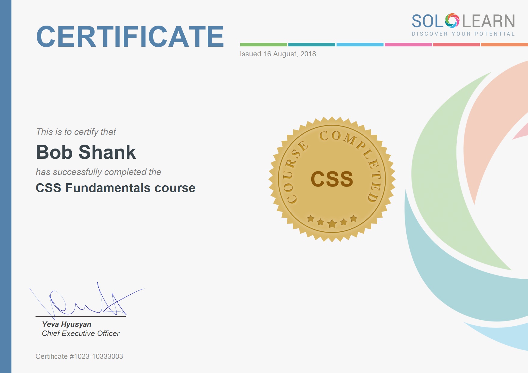 CSS Certificate